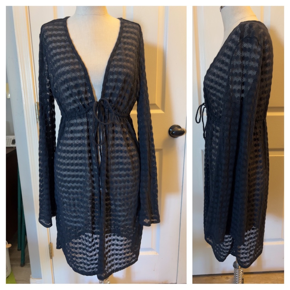XL Jantzen Black Swim Cover w/Tie